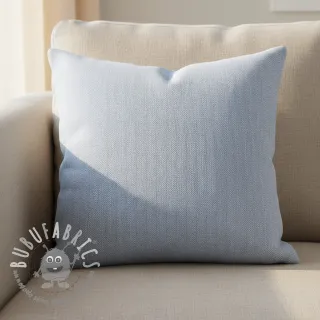 Lino con cotone Fishbone light blue