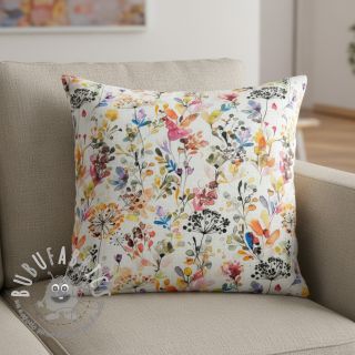 Lino con cotone Pretty florals deisgn A digital print