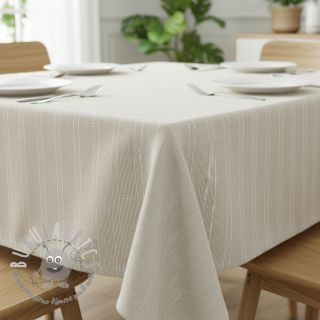 Lino con cotone Lira mini stripe beige