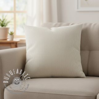 Lino con cotone Lira mini stripe beige