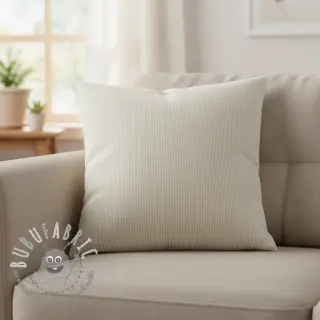 Lino con cotone Lira mini stripe beige