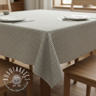 Lino con cotone Lira medium stripe black