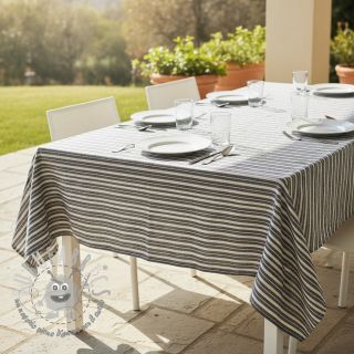 Lino con cotone Lira big stripe black