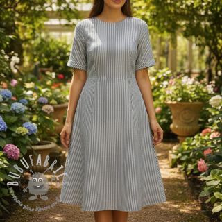 Lino con cotone Lira medium stripe jeans