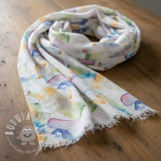 Lino con cotone Bottles digital print