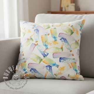 Lino con cotone Bottles digital print