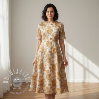 Tessuto di cotone TIE DYE EMBROIDERY Swingy design A