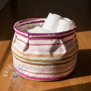 Tessuto di cotone Big stripes Snoozy old pink