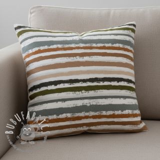 Tessuto di cotone Big stripes Snoozy old green