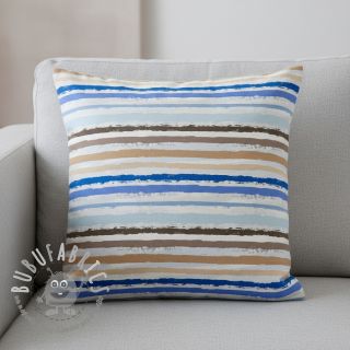 Tessuto di cotone Big stripes Snoozy old blue