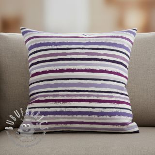Tessuto di cotone Big stripes Snoozy violet