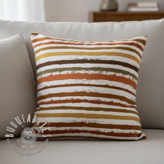 Tessuto di cotone Big stripes Snoozy brick