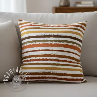 Tessuto di cotone Big stripes Snoozy brick