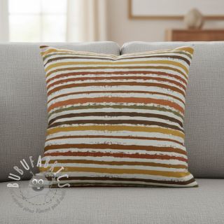 Tessuto di cotone Small stripes Snoozy brick