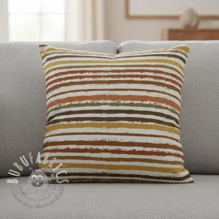 Tessuto di cotone Small stripes Snoozy brick