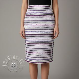 Tessuto di cotone Small stripes Snoozy violet