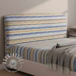 Tessuto di cotone Small stripes Snoozy old blue