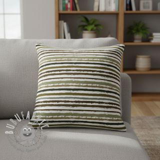 Tessuto di cotone Small stripes Snoozy taupe