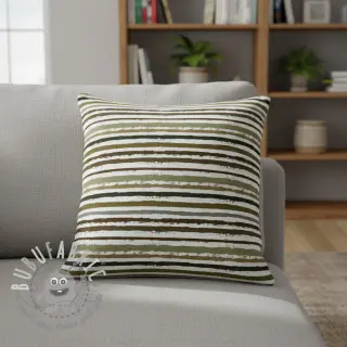 Tessuto di cotone Small stripes Snoozy taupe