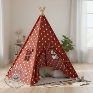 Tessuto di cotone Stars terra