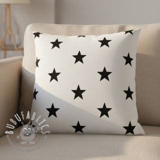 Tessuto di cotone Stars white/black