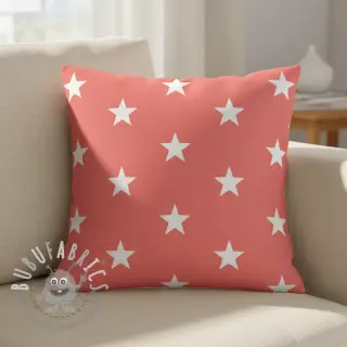 Tessuto di cotone Stars coral