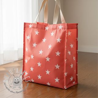 Tessuto di cotone Stars coral