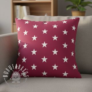 Tessuto di cotone Stars cerise