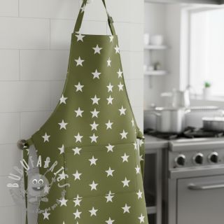 Tessuto di cotone Stars green