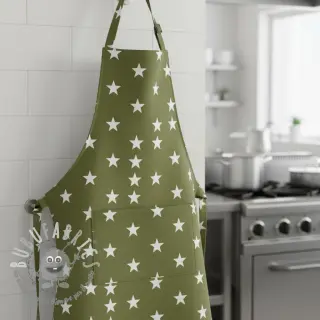 Tessuto di cotone Stars green