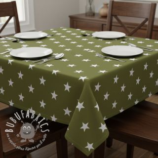 Tessuto di cotone Stars green