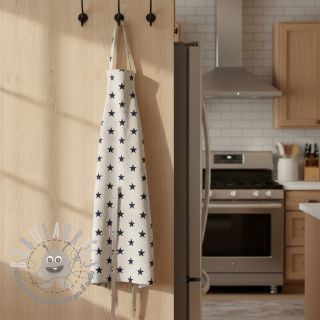 Tessuto di cotone Stars white/navy