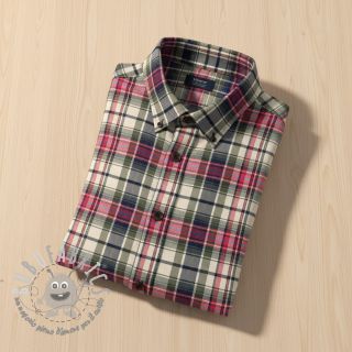 Tessuto di cotone YARN DYED CHECK BRUSHED pickle