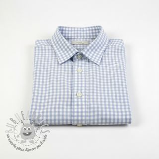 Tessuto di cotone YARN DYED CHECK BRUSHED light blue