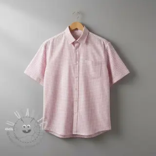 Tessuto di cotone YARN DYED CHECK BRUSHED light rose