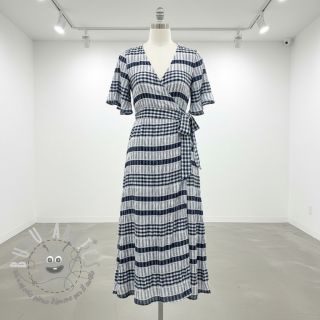 Tessuto di cotone YARN DYED Stripe navy