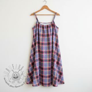 Tessuto di cotone YARN DYED LUREX Check purple