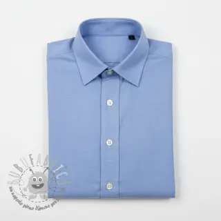 Popeline di cotone dark sky blue