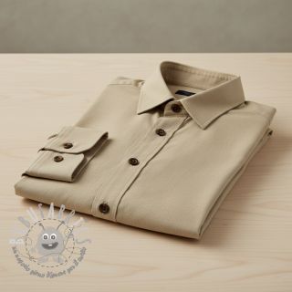 Popeline di cotone dark beige