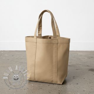 Popeline di cotone dark beige