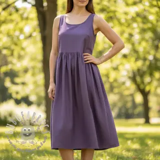 Popeline di cotone plum