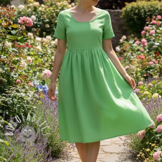 Popeline di cotone neon green