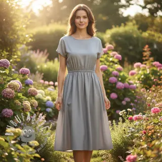Popeline di cotone metal grey
