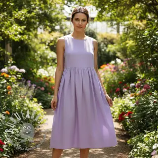 Popeline di cotone bright lilac
