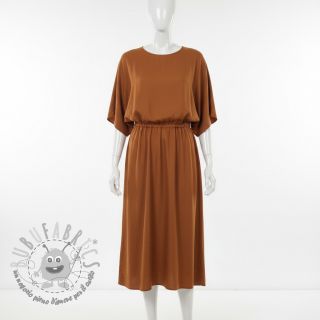 Popeline di cotone dark cognac