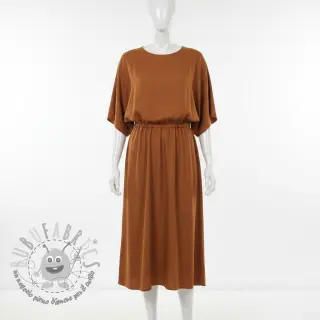 Popeline di cotone dark cognac