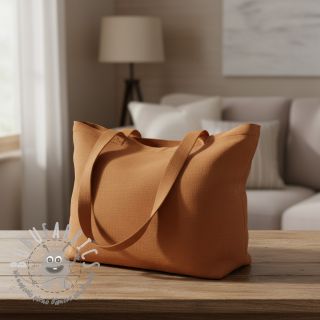 Popeline di cotone dark cognac