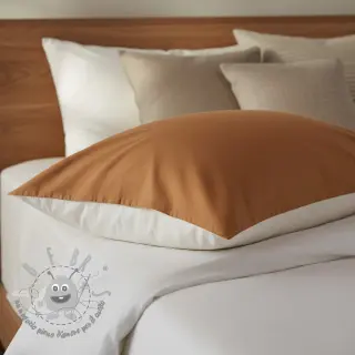Popeline di cotone dark cognac