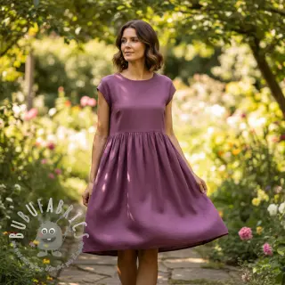 Popeline di cotone aubergine