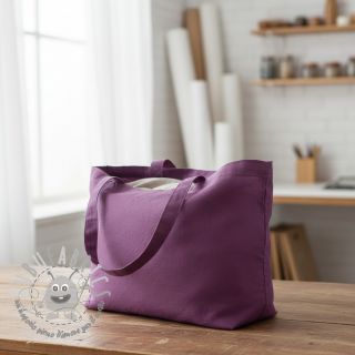 Popeline di cotone aubergine